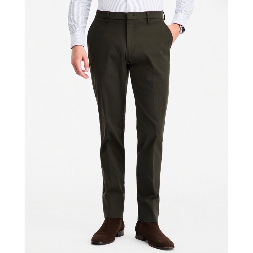 NWT Tommy Hilfiger Tate Dress Pant Dark Olive Size 33x32 Office Dressy Preppy